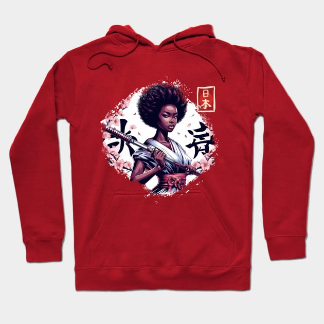 afro girl katana tree zakura Hoodie by IA.PICTURE